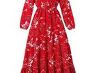 Women's Bohemian Floral Print Maxi Dress
