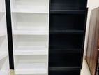 MDF white and black book racks 6x2ft