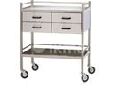 Medicine Drug Trolley 2 Drawers - Stainless Steel