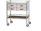 Medicine Drug Trolley 2 Drawers - Stainless Steel