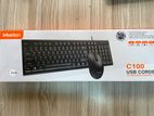 Meetion C100 Usb Wired Keyboard with Mouse Combo | Plug Play