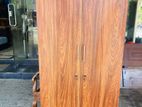 Melamine 2 Door Teak Color Base Wardrobe