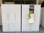 Melamine 3 door almari with mirror