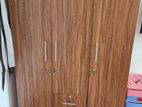 Melamine 3 Door Wardrobe with Mirror Drawers Co346de