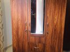 Melamine 3 Door Wardrobe with Mirror Drawers Co432de