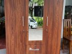 Melamine 3 Door Wardrobe with Mirror Drawers Code 47y5e