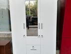 Melamine 3 Door Wardrobe with Mirror Drawers Code 887