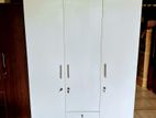 Melamine 3 white Door wardrobe with Drawer code 567