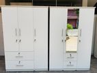 Melamine 3D white wardrobes