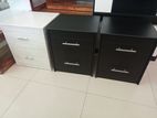 Melamine Bed Side Cupboard Black/white