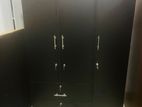 Melamine Black 3 Door Large Bottom Drawers Wardrobe Code 7299