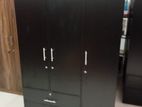 Melamine Black 3 Door Wardrobe with Bottom Drawers Code 466