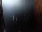 Melamine Black 3door Cupboard without Mirror