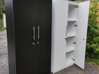 Melamine Black and White Office Cupboard 66"×30"