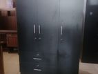 Melamine Black Colour 3 Door 6 X 4 Ft Cupboard Wardrobe 15mm