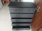 Melamine Black Drawer Cupboard Xl
