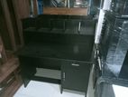 Melamine Black with Rack Writing Table