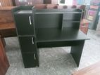 Melamine Black Writing Table with Cupboard