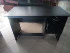 Melamine Black Writing Table with Cupboard