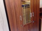 Melamine Glass Wardrobe - 3 Door with Lachchu