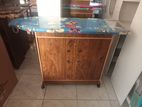 Melamine Iron Table with Cupboard