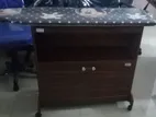 Melamine Iron Table with Half Cupboard Wheel -Mit10 W