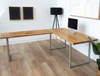 Melamine L Shaped Work Station Table