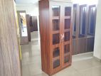 Melamine Office Cupboard 2D With Glass (01)