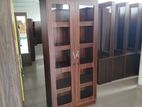 Melamine Office Cupboard 2D With Glass