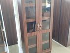 Melamine Office Cupboard 2D With Glass