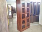 Melamine Office Cupboard 2D With Glass
