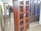 Melamine Office Cupboard 2D With Glass