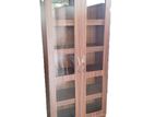 Melamine Office Cupboard 2D With Glass