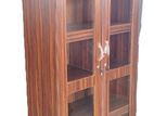 Melamine Office Cupboard 2D With Glass