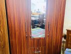 Melamine Three Door Full Set Large Mirror Wardrobe