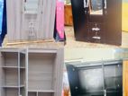 Melamine Three Door Full Set Mirror Wardrobe