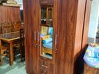 Melamine Three Door Large Mirror Wardrobe