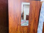 Melamine Three Doors Large Mirror Wardrobe