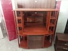 Melamine Tv Stand with Setup Cupboard