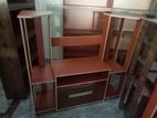 Melamine Tv Stand with Setup Cupboard