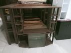 Melamine TV Stand with Setup Cupboard