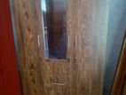 Melamine Wardrobe 3 Door Glass with Drawers