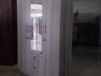 Melamine Wardrobe With Glass AA Colour