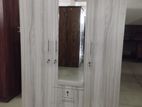 Melamine Wardrobe With Glass AA Colour..