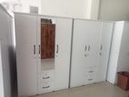 Melamine White 3door Cupboard with Mirror