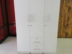 Melamine white 3door cupboard without mirror