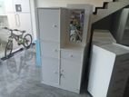 Melamine White Baby Cupboard with Mirror