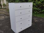 Melamine White Chest Of Drawer Cupboard Large