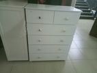 Melamine White Drawer Cupboard Xl