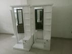 Melamine White Dressing Table with Cupboard